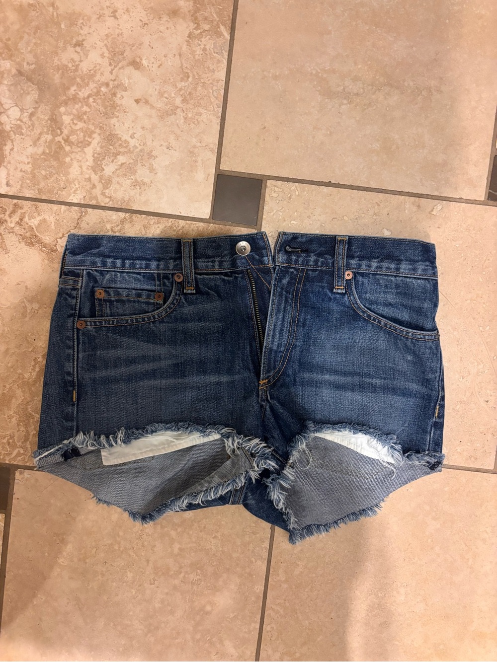 Vintage Rag and Bone Dark Blue Denim Cutoff Shorts